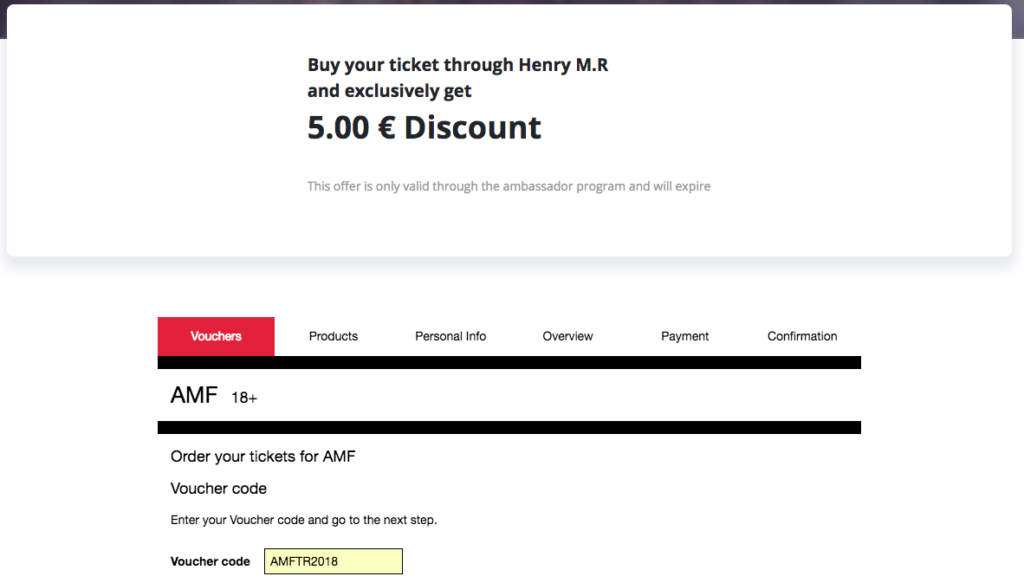 amf code promo